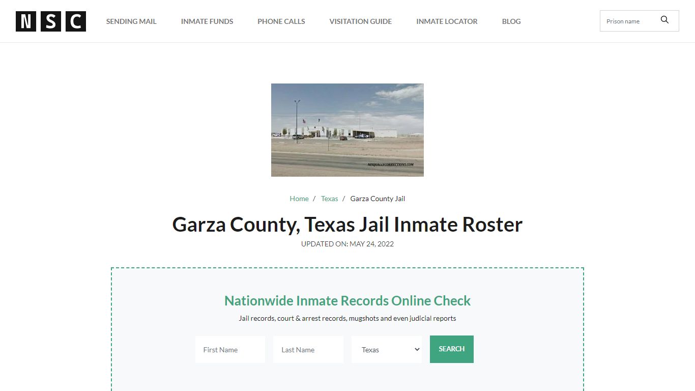 Garza County, Texas Jail Inmate Roster